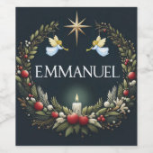 Emmanuel Christmas angels Wijn Etiket (Enkel label)