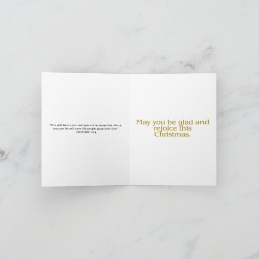 Emmanuel Christmas Kaart (Binnen)