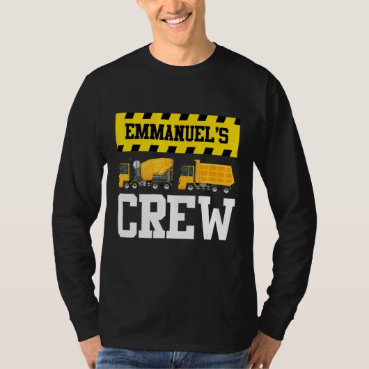 Emmanuel Construction Crew Custom Dumptruck Dump T T-shirt (Voorkant)