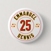 Emmanuel Dennis 25 Ronde Button 5,7 Cm (Voorkant)