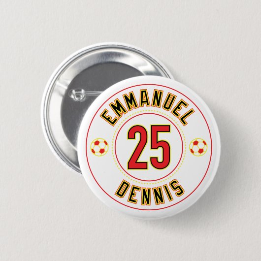 Emmanuel Dennis 25 Ronde Button 5,7 Cm (Voorkant /achterkant)