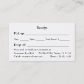 Emmanuel Excellent Taxi Service Visitekaartje (Achterkant)