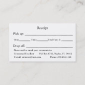 Emmanuel Excellent Taxi Service Visitekaartje (Achterkant)