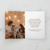 EMMANUEL God is bij ons Bijbel Kerstmis Twee Foto Feestdagen Kaart (Binnen)