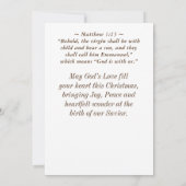 EMMANUEL God is bij ons Bijbelfoto Kerstmis Feestdagenkaart (Achterkant)