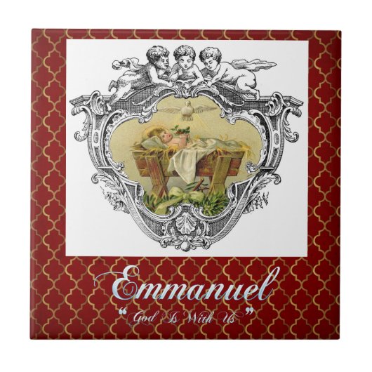 Emmanuel - God is met ons aangepaste tegel Tegeltje (Voorkant)