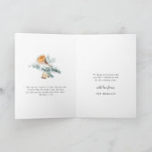 Emmanuel God met ons aquarel krans kerst Feestdagen Kaart (Binnen)