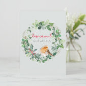 Emmanuel God met ons aquarel krans kerst Feestdagenkaart (Staand voorkant)