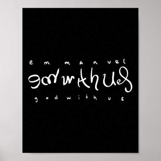 Emmanuel God met ons dubbele betekenis script teks Poster (Voorkant)