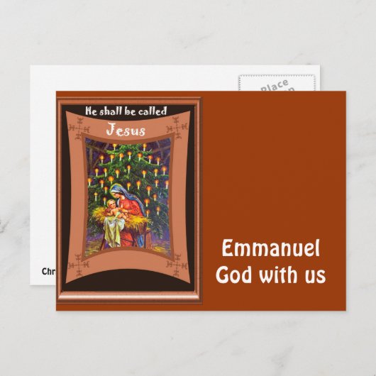 Emmanuel, God met ons Feestdagenkaart (Voorkant / Achterkant)