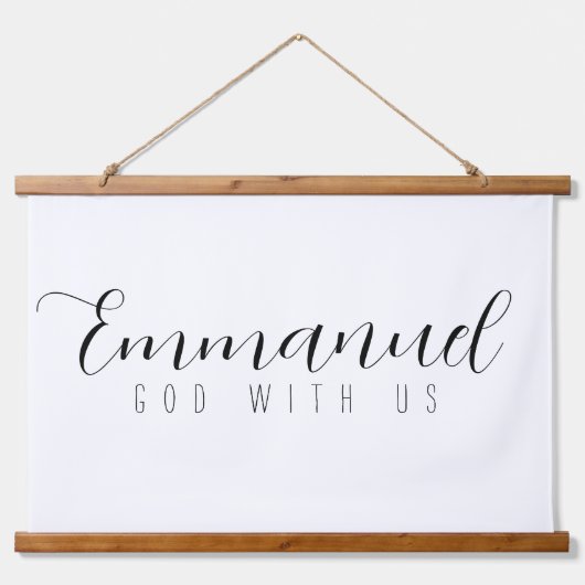 Emmanuel God met ons Hood Hangen Tapestry Hangend Wandkleed (Voorkant)
