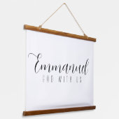 Emmanuel God met ons Hood Hangen Tapestry Hangend Wandkleed (Gebogen)