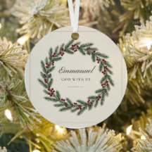 Emmanuel God Met Ons Kerst Ornament