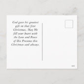 Emmanuel God Met Ons Kerstmis Bijbel Verse Feestdagenkaart (Achterkant)