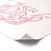 Emmanuel God met ons Roze Christelijke Kerst Poster (Hoek)