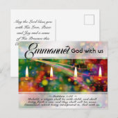 Emmanuel God met Us Matthew 1:23 kerstbijbel Briefkaart (Voorkant / Achterkant)