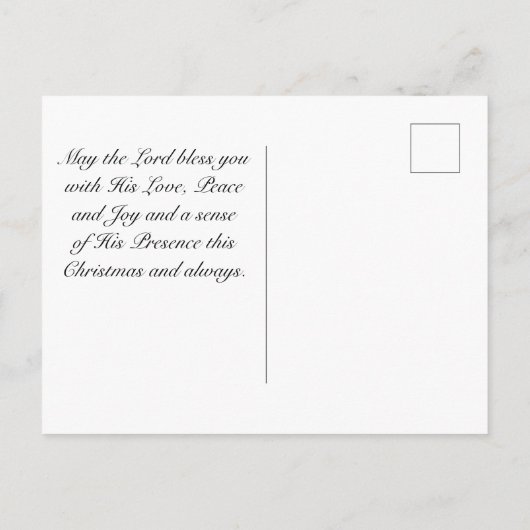 Emmanuel God met Us Matthew 1:23 kerstbijbel Briefkaart (Achterkant)