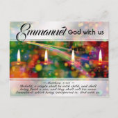 Emmanuel God met Us Matthew 1:23 kerstbijbel Briefkaart (Voorkant)