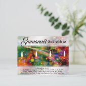Emmanuel God met Us Matthew 1:23 kerstbijbel Briefkaart (Staand voorkant)