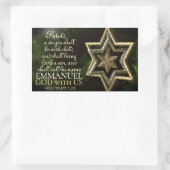 Emmanuel God met Us Matthew 1:23 kerstbijbel Rechthoekige Sticker (Tas)