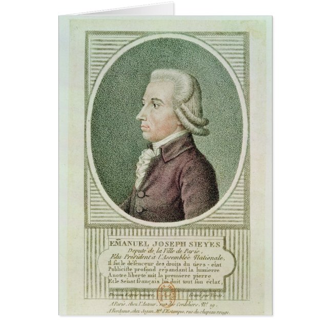 Emmanuel Joseph Sieyes (Voorkant)