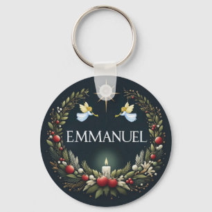 Emmanuel kerstengelen sleutelhanger