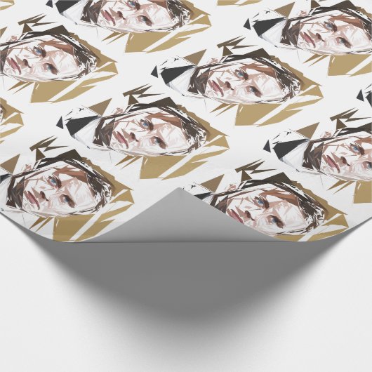 Emmanuel Macron Cadeaupapier (Hoek)