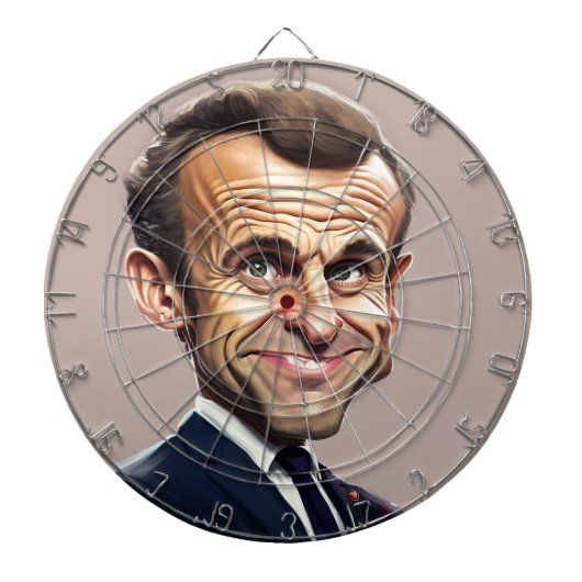 Emmanuel Macron Dartboard Dartbord (Voorkant)