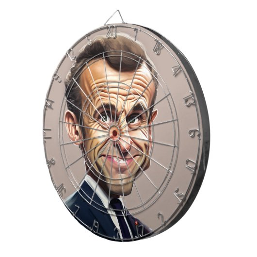 Emmanuel Macron Dartboard Dartbord (Voorkant Rechts)