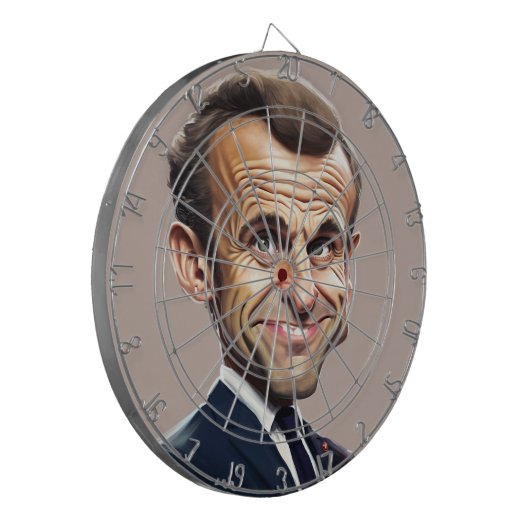 Emmanuel Macron Dartboard Dartbord (Voorkant Links)