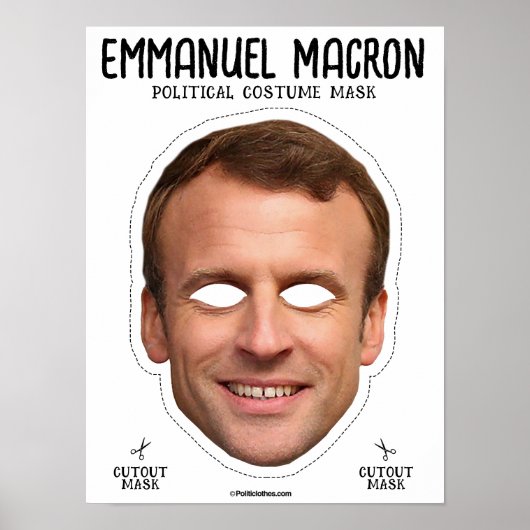 Emmanuel Macron kostuummasker Poster (Voorkant)