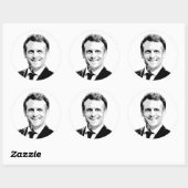 Emmanuel Macron Ronde Sticker (Vel)