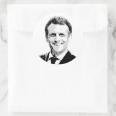 Emmanuel Macron Ronde Sticker (Tas)