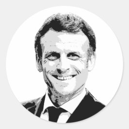 Emmanuel Macron Ronde Sticker