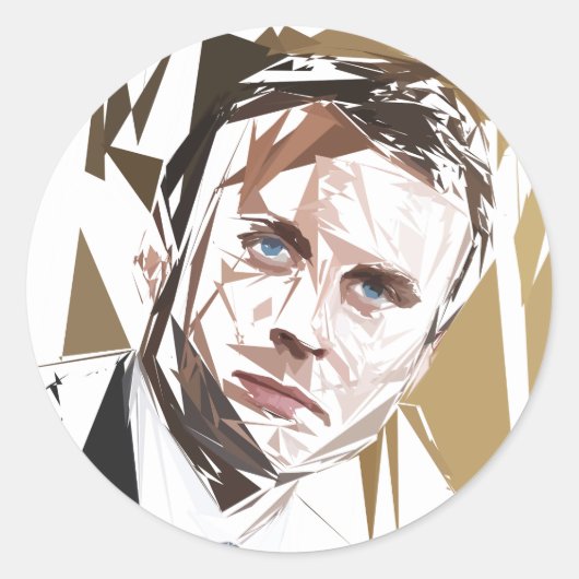 Emmanuel Macron Ronde Sticker (Voorkant)