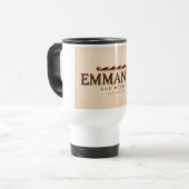 EMMANUEL | Matteüs 1:23 Kerstmis | Warm Creme Reisbeker (Voorkant links)