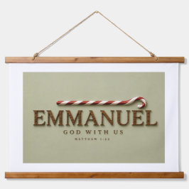 EMMANUEL | Matteüs 1:23 Kerstmis | Zachte Salie Hangend Wandkleed