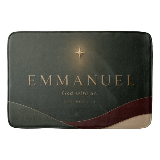 EMMANUEL | Mattheüs 1:23 Christelijk Badmat (Voorkant)