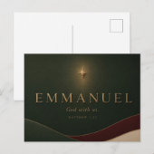 EMMANUEL | Mattheüs 1:23 Christelijk Briefkaart (Voorkant / Achterkant)
