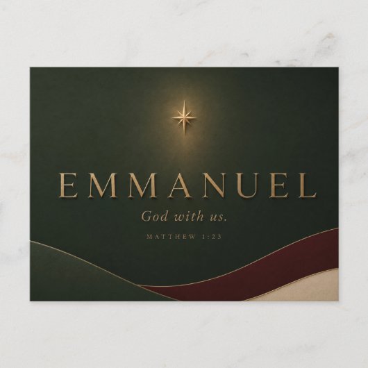 EMMANUEL | Mattheüs 1:23 Christelijk Briefkaart (Voorkant)