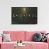 EMMANUEL | Mattheüs 1:23 Christelijk  Canvas Afdruk (Insitu (Woonkamer))