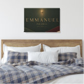 EMMANUEL | Mattheüs 1:23 Christelijk  Canvas Afdruk (Insitu (Slaapkamer))