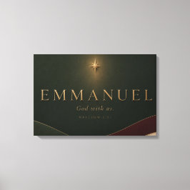 EMMANUEL | Mattheüs 1:23 Christelijk Canvas Afdruk