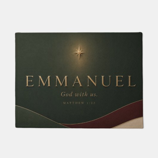 EMMANUEL | Mattheüs 1:23 Christelijk Deurmat (Voorkant)
