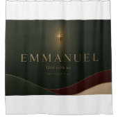 EMMANUEL | Mattheüs 1:23 Christelijk Douchegordijn (Voorkant)