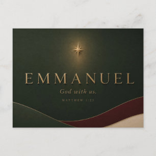 EMMANUEL Mattheüs 1:23 Christelijk Feestdagenkaart