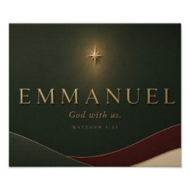 EMMANUEL | Mattheüs 1:23 Christelijk Foto Afdruk
