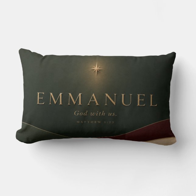 EMMANUEL | Mattheüs 1:23 Christelijk  Kussen (Voorkant)