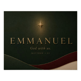 EMMANUEL | Mattheüs 1:23 Christelijk Perfect Poster