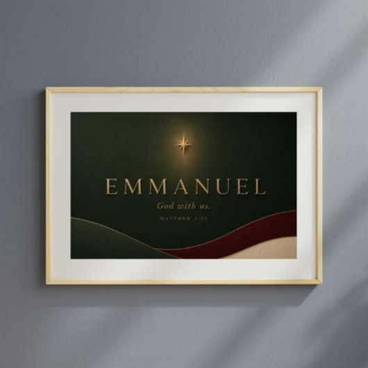 EMMANUEL | Mattheüs 1:23 Christelijk  Poster